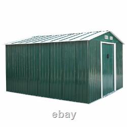 9.1' x 10.5' Outdoor Storage Shed Garden Tool Metal Storage Shed withLockable Door