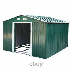 9.1' x 10.5' Outdoor Storage Shed Garden Tool Metal Storage Shed withLockable Door