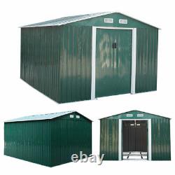 9.1' x 10.5' Outdoor Storage Shed Garden Tool Metal Storage Shed withLockable Door