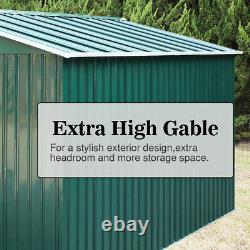 9.1' x 10.5' Outdoor Storage Shed Garden Tool Metal Storage Shed withLockable Door