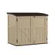 9.5 Inch Resin Horizontal Storage Shed Lockable And Seamless Construction New