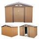9x6x6ft Outdoor Backyard Lawn House Garden Storage Tool Shed Kit Withsliding Doors