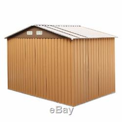 9x6x6ft Outdoor Backyard Lawn House Garden Storage Tool Shed Kit withSliding Doors