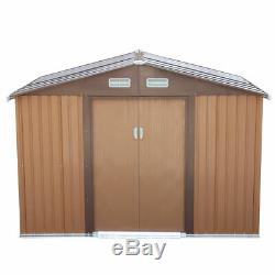 9x6x6ft Outdoor Backyard Lawn House Garden Storage Tool Shed Kit withSliding Doors