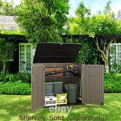 ADDOK 26 Cu. Ft Outdoor Storage Shed Multi-Function, Lockable Horizontal Storage