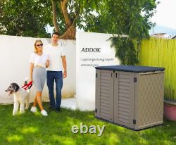 ADDOK 26 Cu. Ft Outdoor Storage Shed Multi-Function, Lockable Horizontal Storage