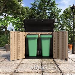 ADDOK 26 Cu. Ft Outdoor Storage Shed Multi-Function, Lockable Horizontal Storage