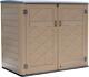 Addok 37 Cu. Ft Horizontal Large Outdoor Storage Sheds Resin Patio Storage Cabin