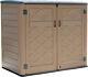 Addok Horizontal Outdoor Storage Sheds, Large Resin Outdoor Storage Cabinet For P