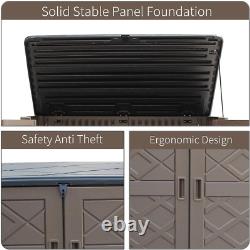 ADDOK Horizontal Outdoor Storage Sheds, Large Resin Outdoor Storage Cabinet for P