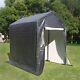 Aleko Outdoor Storage Shelter Shed 6' X 8' Waterproof Heavy Duty Canopy Gray