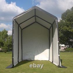 ALEKO Outdoor Storage Shelter Shed 6' x 8' Waterproof Heavy Duty Canopy Gray