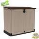 All-weather Plastic Outdoor Storage Garden Pool Garbage Shed Box 30-cu Ft Resin