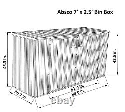 Absco 7' x 3' Horizontal Metal Storage Shed FREE SHIPPING