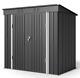Aiho 6 Ft. W X 4 Ft. D Galvanized Steel Horizontal Storage Shed