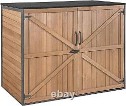 Aivituvin Outdoor Storage Shed Upgraded with Metal Frame Horizontal Cabinet