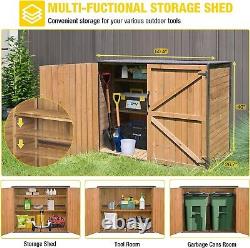 Aivituvin Outdoor Storage Shed Upgraded with Metal Frame Horizontal Cabinet