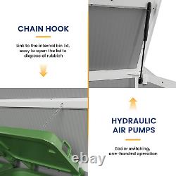 Amopatio 41 Cu Ft Horizontal Outdoor Storage Shed, Resin Trash Can Storage for G