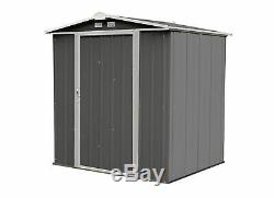 Arrow EZEE Shed Steel Storage Shed- 6ft x 5ft Low Gable Charcoal withCream Trim