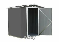 Arrow EZEE Shed Steel Storage Shed- 6ft x 5ft Low Gable Charcoal withCream Trim