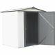 Arrow Ezee Shed Steel Storage Shed 6ft X 5ft Low Gable Cream With Charcoal Trim