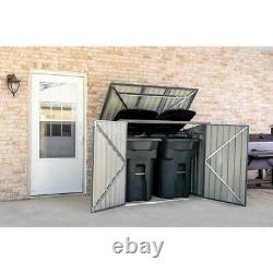 Arrow Galvanized Steel Horizontal Shed 6' x 3' Charcoal