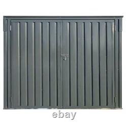 Arrow Horizontal Shed 6 ft. X 3 ft. Double-Door Lockable Galvanized Steel Gray