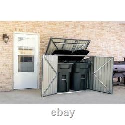 Arrow Horizontal Shed 6 ft. X 3 ft. Double-Door Lockable Galvanized Steel Gray