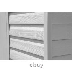 Arrow Metal Shed 5' x 6' Traditional Horizontal Siding Panels Outdoor White