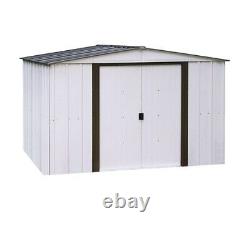 Arrow Newport 10ft x 8ft Galvanized Metal Shed And Steel Floor Frame Kit