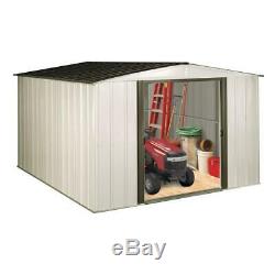 Arrow Outdoor Storage Shed With Floor Frame Kit 10 ft. X 12 ft. 2-Tone Metal