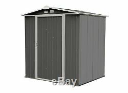 Arrow Sheds EZEE Steel Storage Shed- 6ft x 5ft Low Gable Charcoal Cream Trim