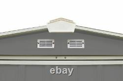Arrow Sheds EZEE Steel Storage Shed- 6ft x 5ft Low Gable Charcoal Cream Trim