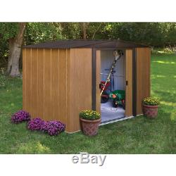 Arrow Sheds Woodlake Steel Outdoor Storage Garden Shed, 8 ft. X 6 ft