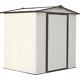 Arrow Storage Products Ezee Shed Steel Storage Shed, 6 Ft. X 5 Ft. Cream Wit
