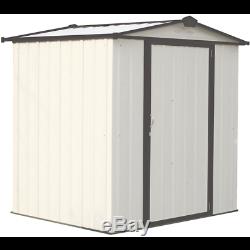 Arrow Storage Products EZEE Shed Steel Storage Shed, 6 ft. X 5 ft. Cream wit