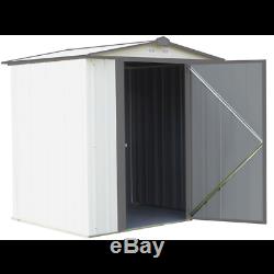 Arrow Storage Products EZEE Shed Steel Storage Shed, 6 ft. X 5 ft. Cream wit