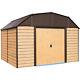 Arrow Storage Products Woodhaven Steel Storage Shed, 10 Ft. X 9 Ft