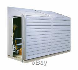 Arrow Yardsaver Pent Roof Steel Storage Shed, Eggshell, 4 x 10 ft. 4 x 10 ft