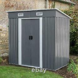 BAHOM Horizontal Outdoor Storage Shed 3.5X6 FT Without Floor Base, Lockable Orga