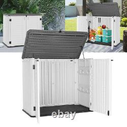 Backyard Yard Garden Patio-Store Horizontal Storage Shed Cabinet HDPE 34 cu. Ft