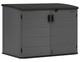 Big Outdoor Horizontal 2 Door Storage Shed Garden Box Fits 2 Trash Cans