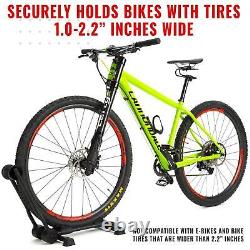 Bike Stand for 1 Bicycle Floor Parking Rack for Garage or Home (New Version)
