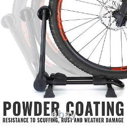 Bike Stand for 1 Bicycle Floor Parking Rack for Garage or Home (New Version)