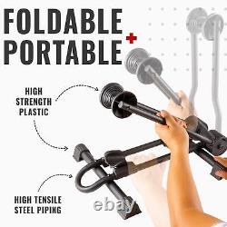 Bike Stand for 1 Bicycle Floor Parking Rack for Garage or Home (New Version)