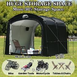Bike Storage Tent, Outdoor 8×7×6.3ft Large 2-in-1 Portable Shed More 30% Top