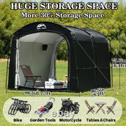 Bike Storage Tent, Outdoor 8×7×6.3ft Large 2-in-1 Portable Shed More 30% Top