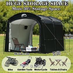 Bike Storage Tent, Outdoor 8×7×6.3ft Large 2-in-1 Portable Shed More 30% Top