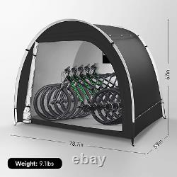 Bike Storage Tent Sheds Outdoor Storage Waterproof, Upgraded 6.56X4.92X5.58Ft