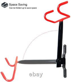 Bike Wall Mount Bike Hanger 2 Pack Foldable Bicycle Storage Horizontal Bike Rack